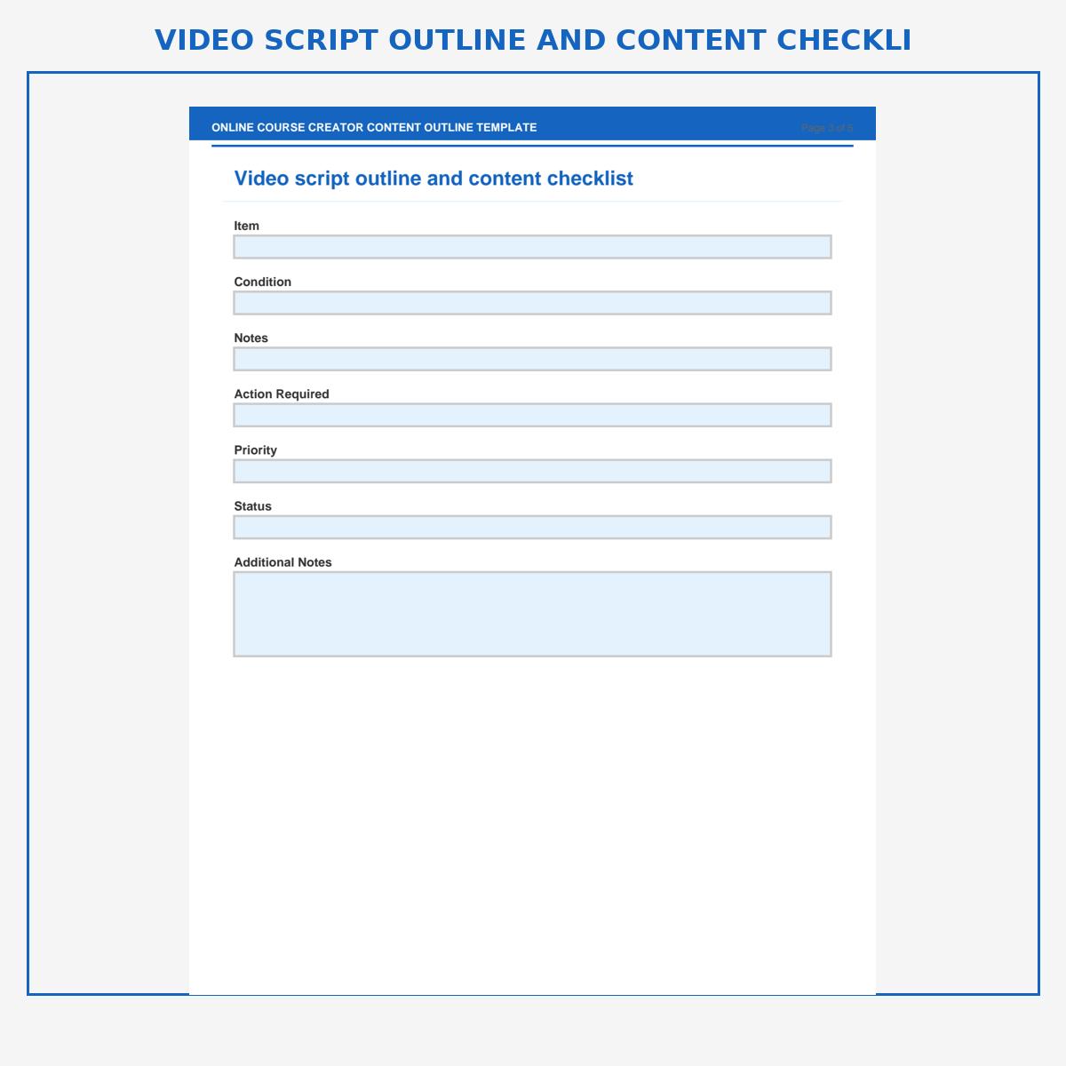 Online Course Creator Content Outline Template - Image 3