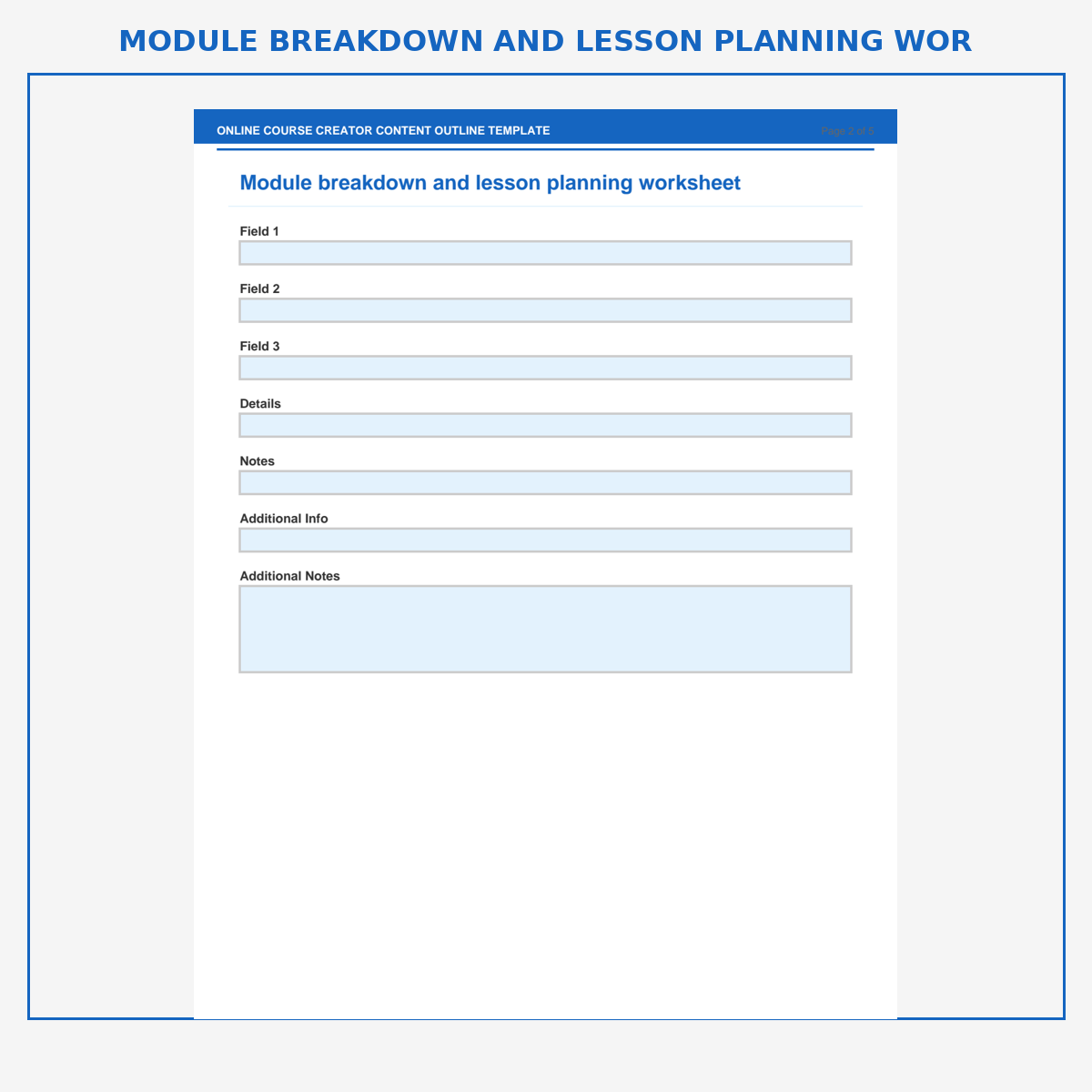 Online Course Creator Content Outline Template - Image 2