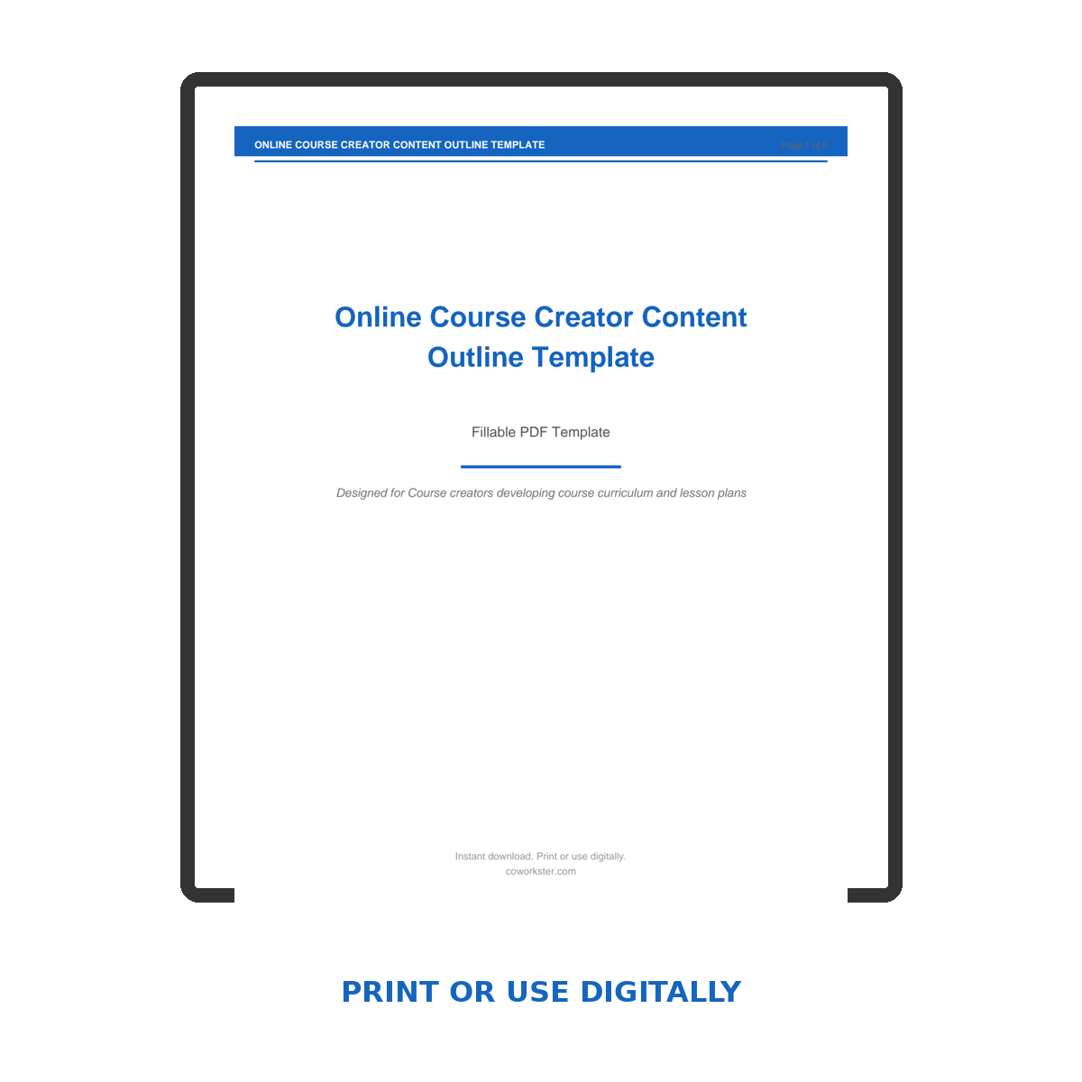 Online Course Creator Content Outline Template - Image 6