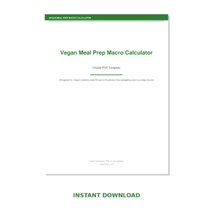 Vegan Meal Prep Macro Calculator