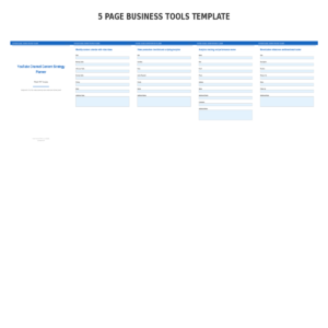 YouTube Channel Content Strategy Planner