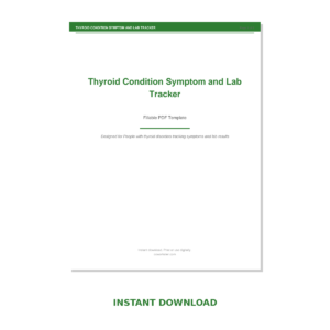 Thyroid Condition Symptom and Lab Tracker