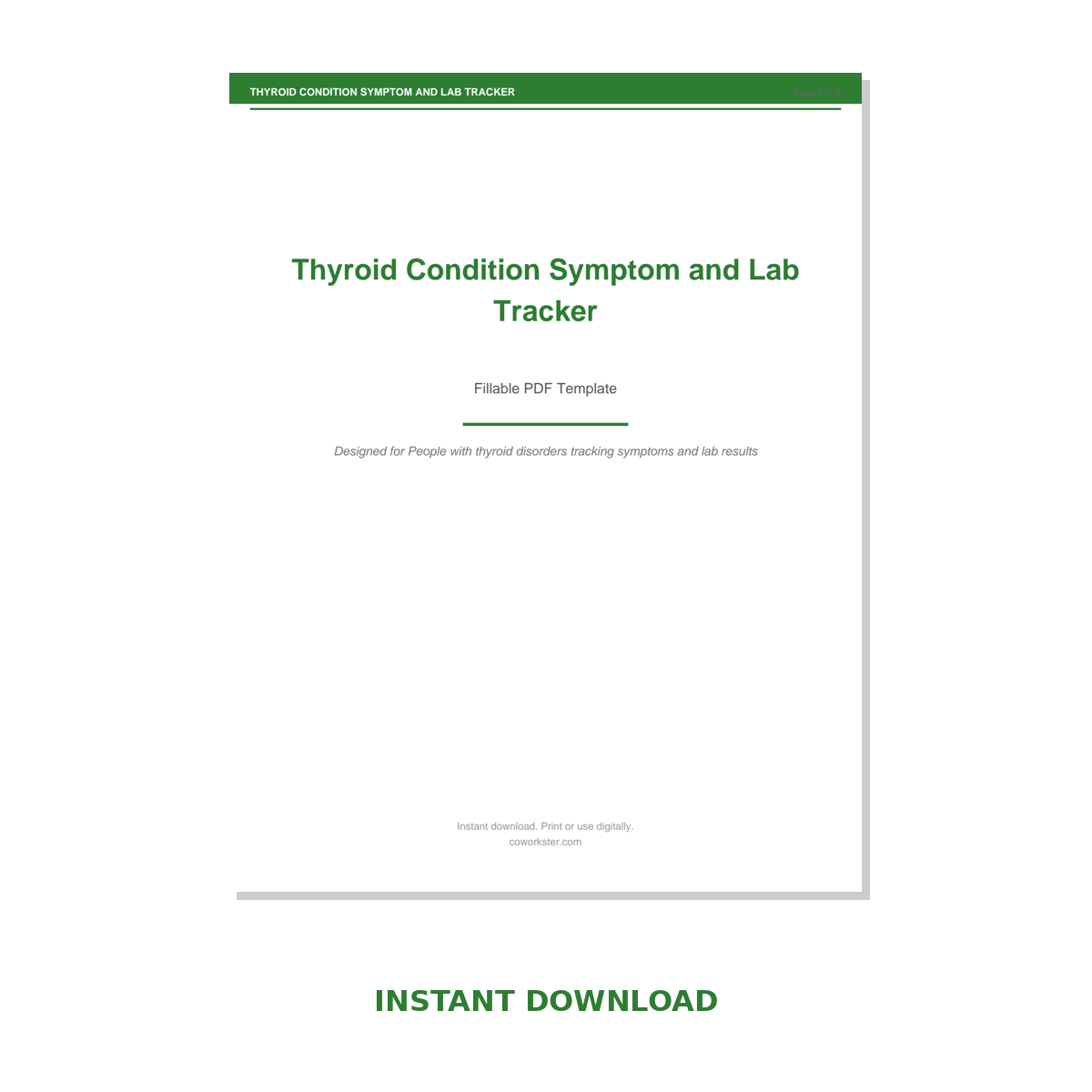 Thyroid Condition Symptom and Lab Tracker