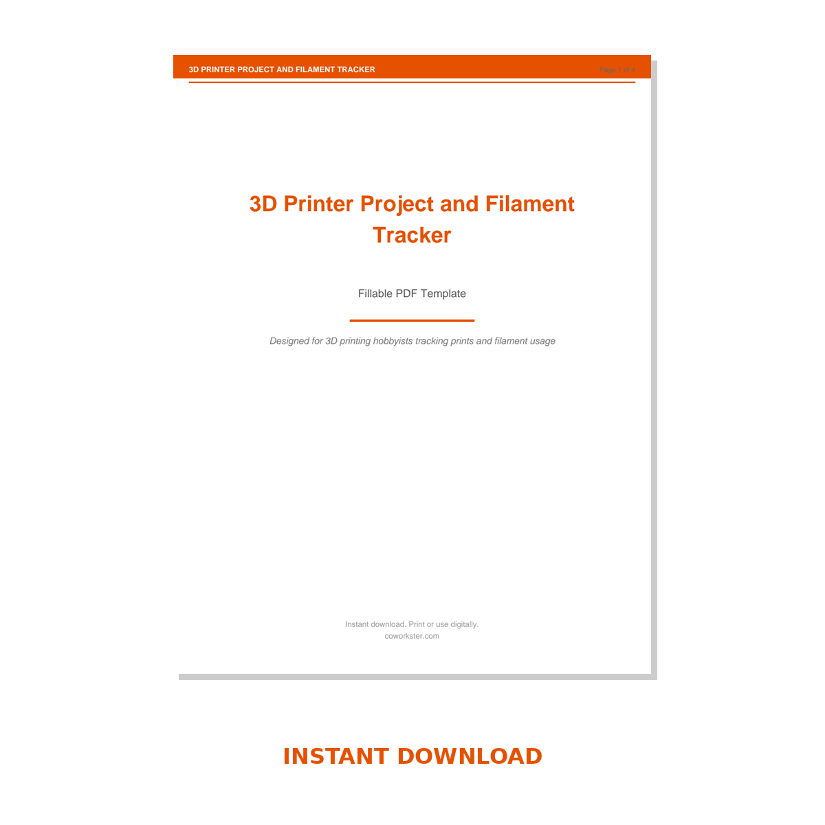 3D Printer Project and Filament Tracker