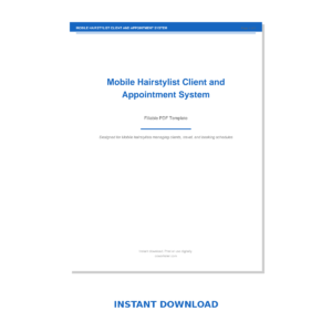 Mobile Hairstylist Client and Appointment System