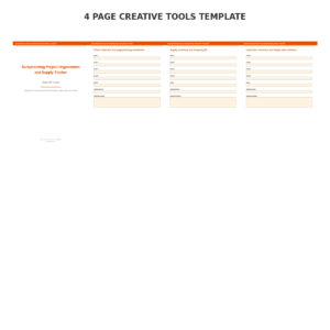 Scrapbooking Project Organization and Supply Tracker