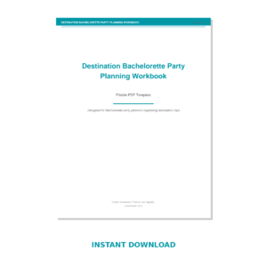 Destination Bachelorette Party Planning Workbook