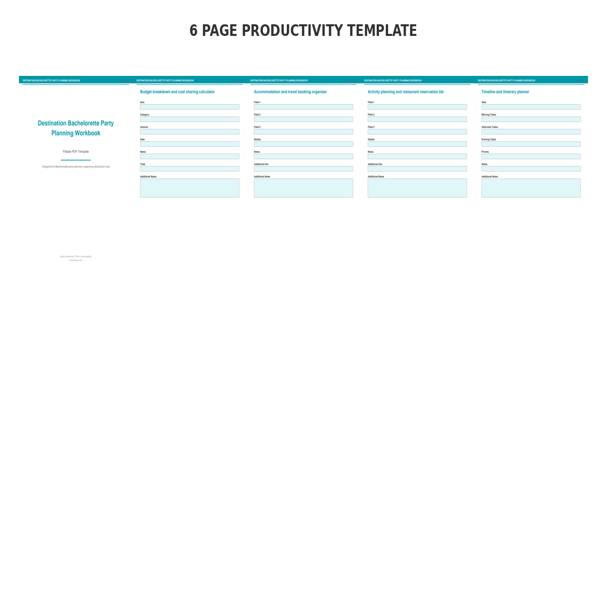 Destination Bachelorette Party Planning Workbook - Image 2