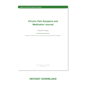 Chronic Pain Symptom and Medication Journal