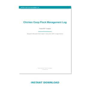 Chicken Coop Flock Management Log