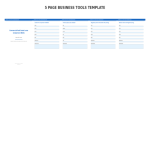 Commercial Real Estate Lease Comparison Matrix