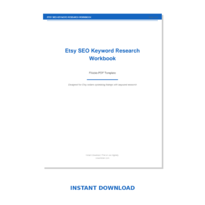 Etsy SEO Keyword Research Workbook