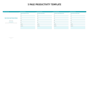 Swim Team Coach Practice Planner