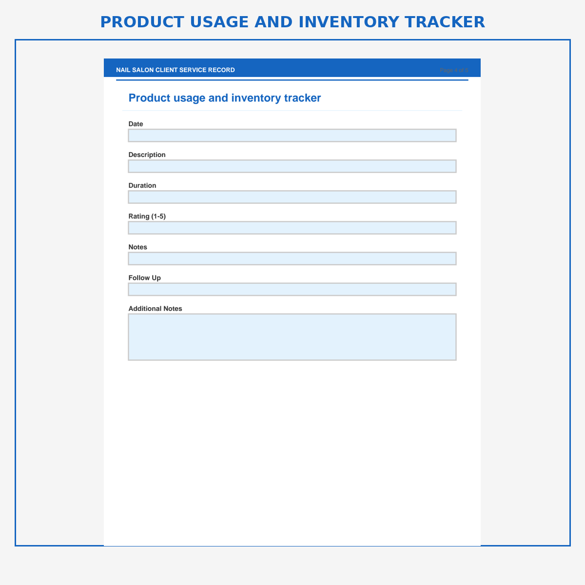 Nail Salon Client Service Record - Image 5