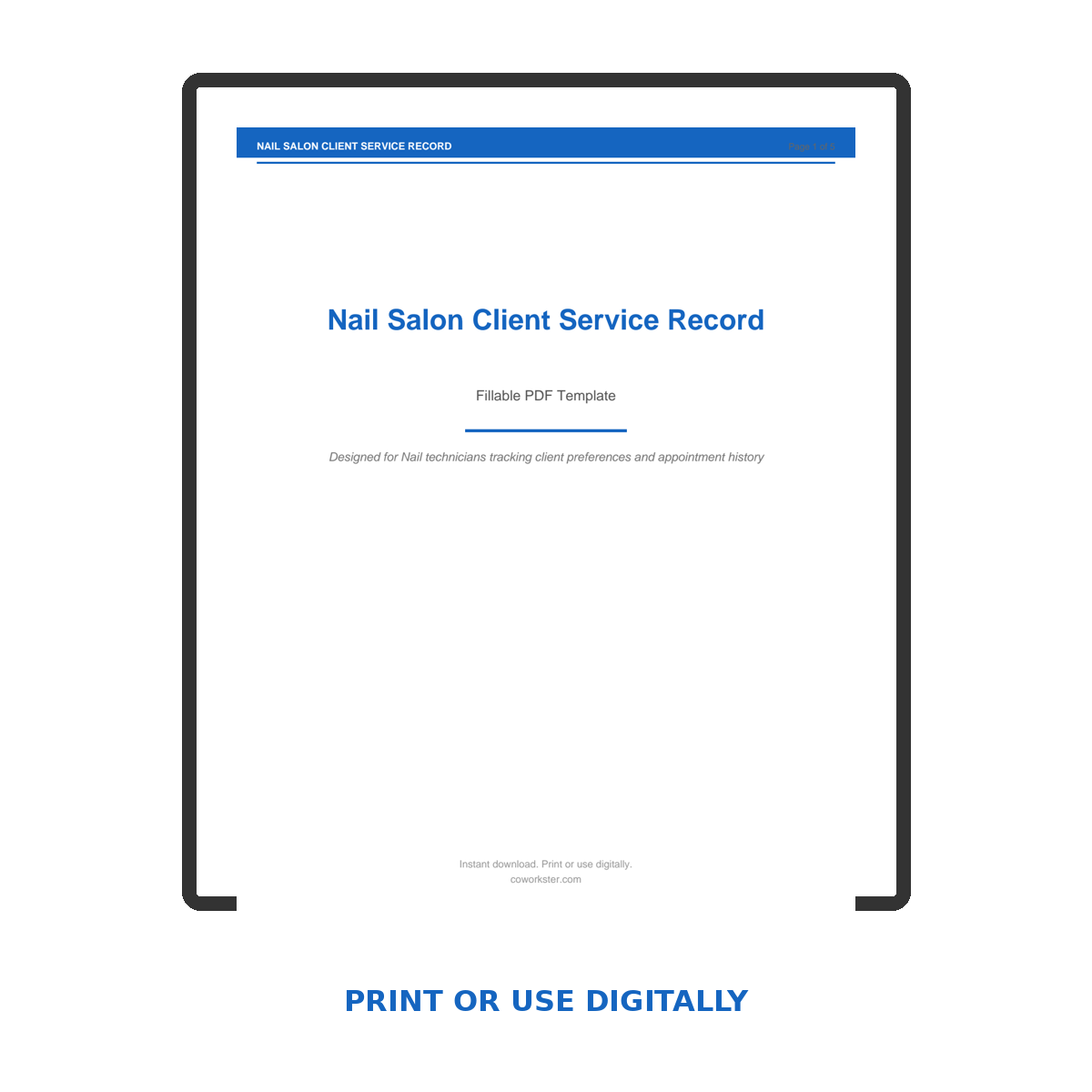 Nail Salon Client Service Record - Image 6