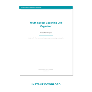 Youth Soccer Coaching Drill Organizer