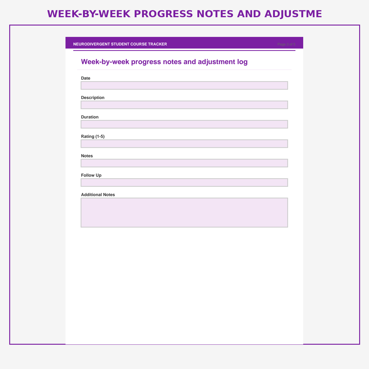 Neurodivergent Student Course Tracker - Image 3
