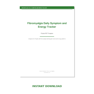 Fibromyalgia Daily Symptom and Energy Tracker