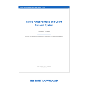 Tattoo Artist Portfolio and Client Consent System