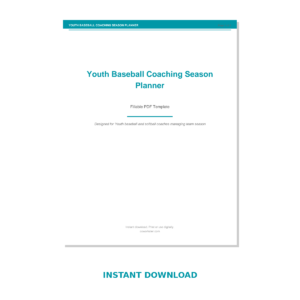 Youth Baseball Coaching Season Planner