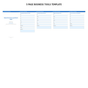 Notary Public Service Log and Record Keeper