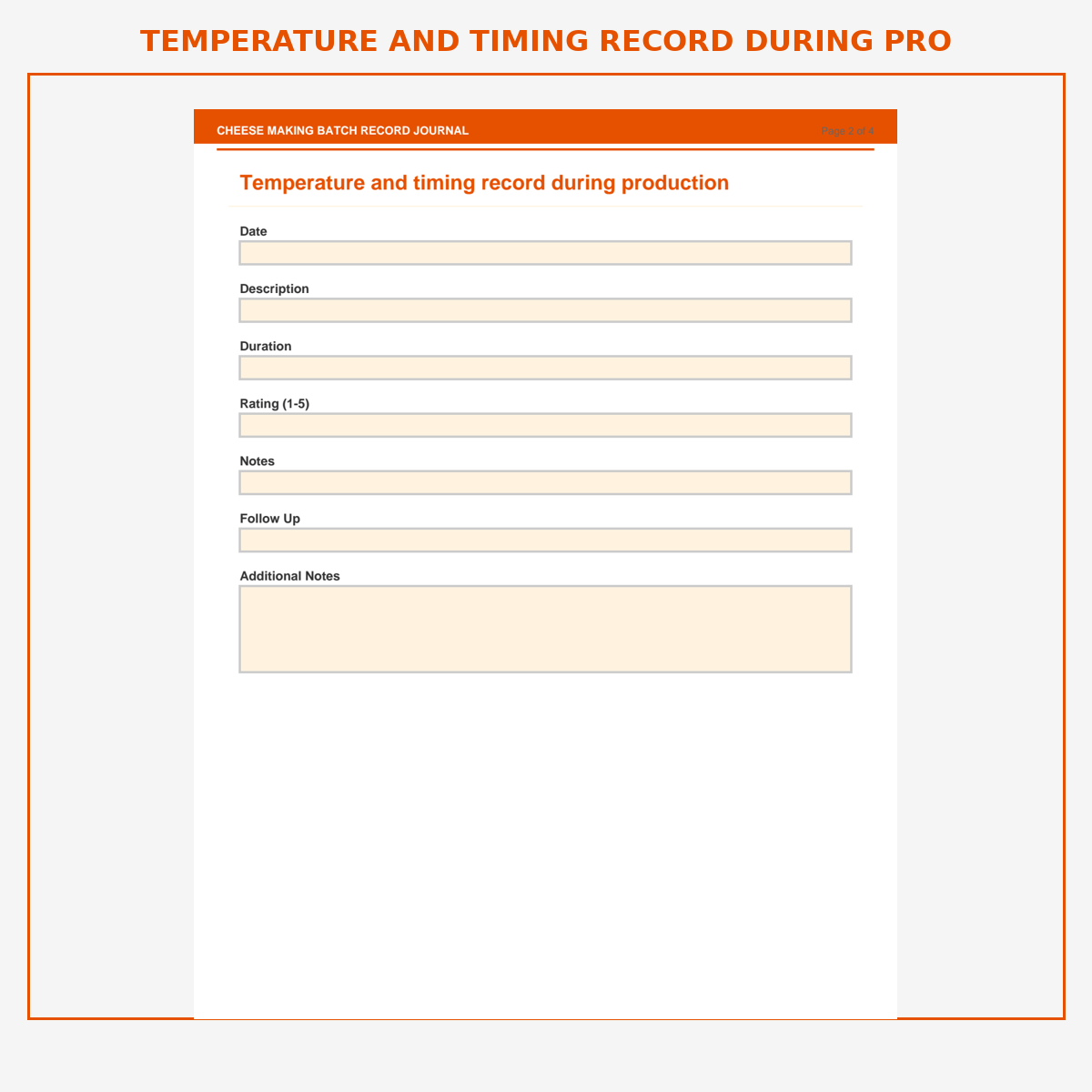Cheese Making Batch Record Journal - Image 3