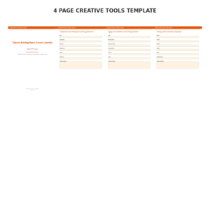 Cheese Making Batch Record Journal