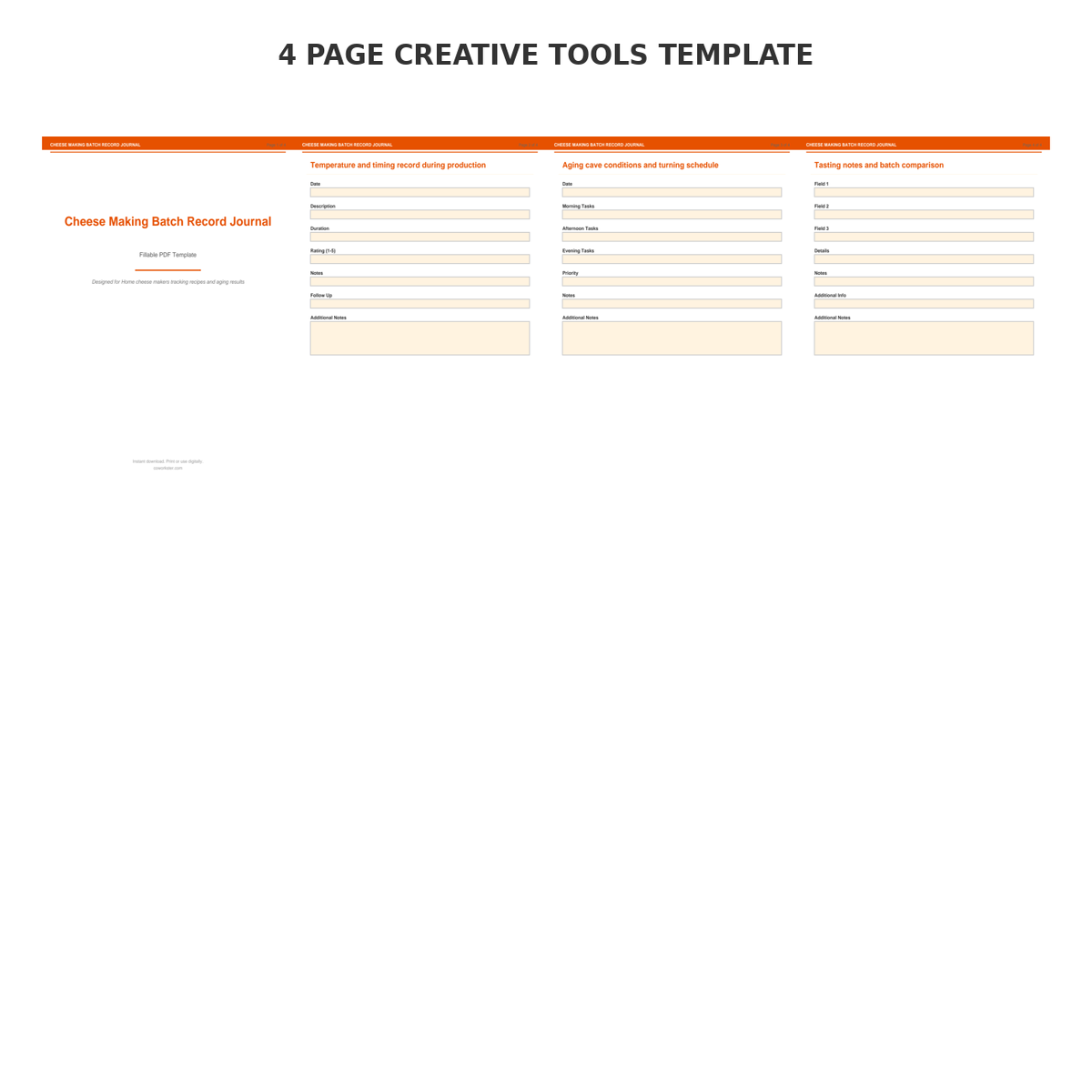 Cheese Making Batch Record Journal - Image 2