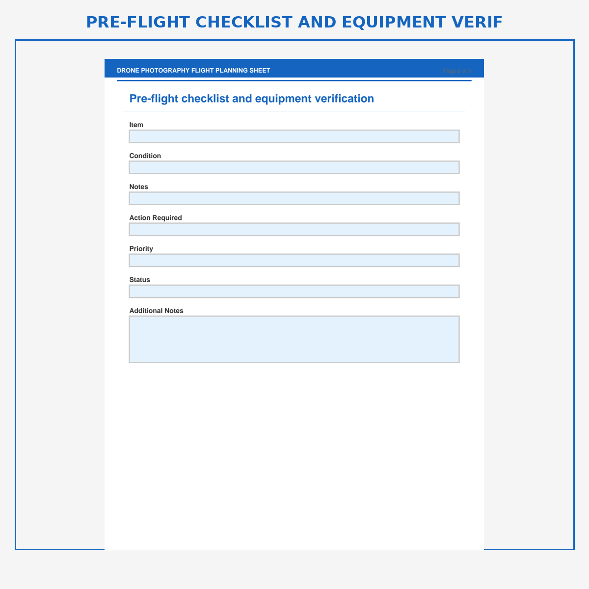 Drone Photography Flight Planning Sheet - Image 3