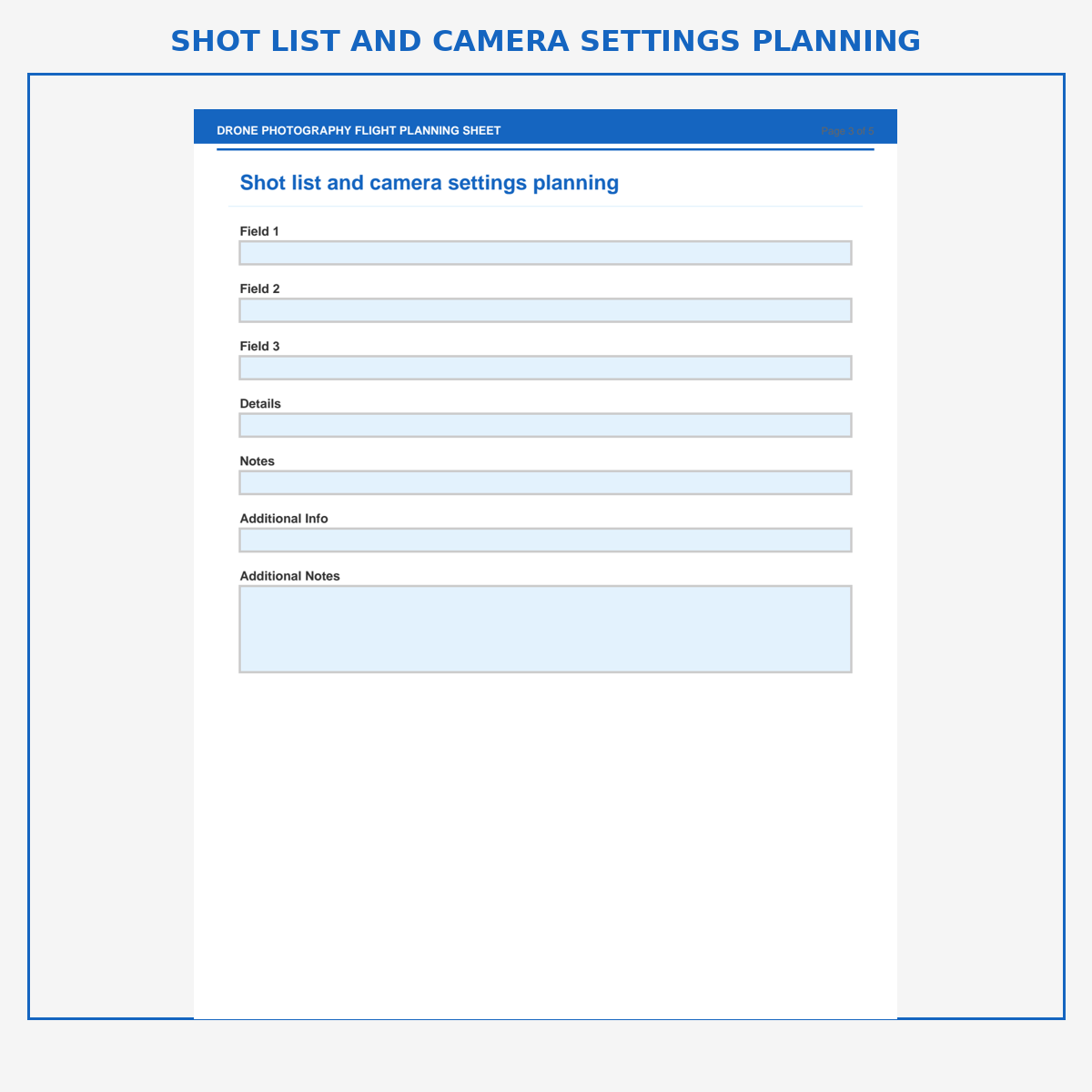 Drone Photography Flight Planning Sheet - Image 4