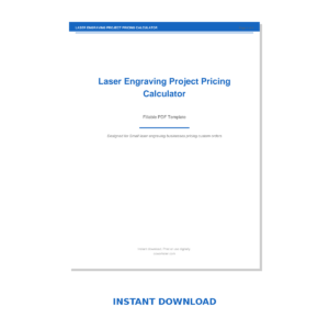 Laser Engraving Project Pricing Calculator
