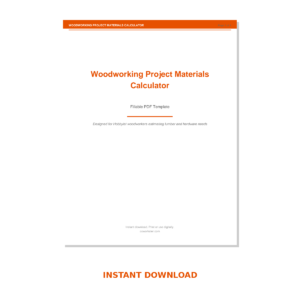 Woodworking Project Materials Calculator