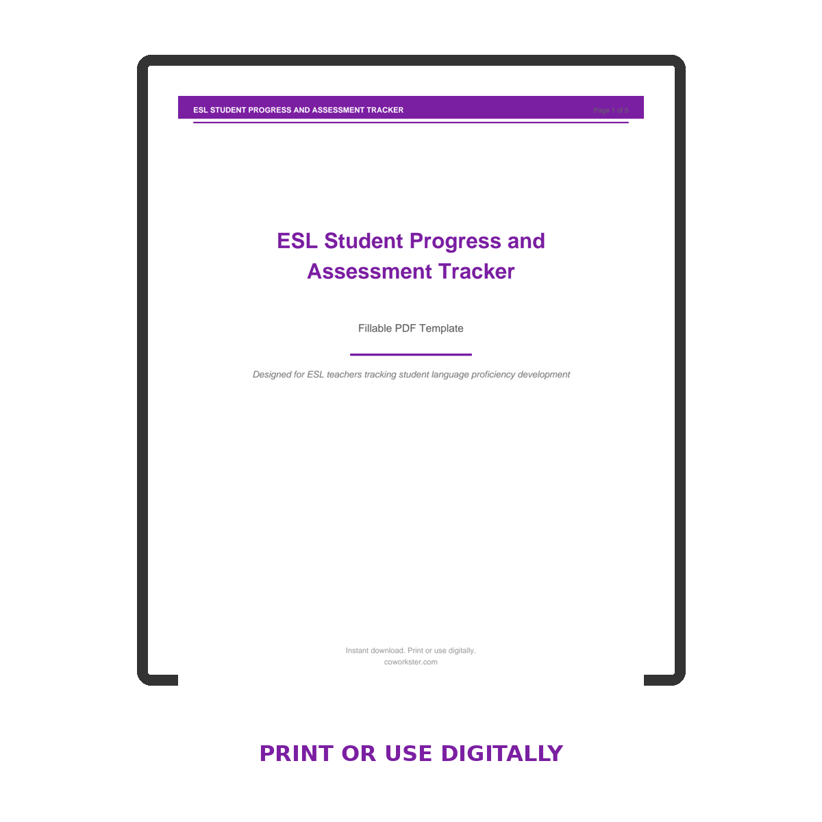 ESL Student Progress and Assessment Tracker - Image 7