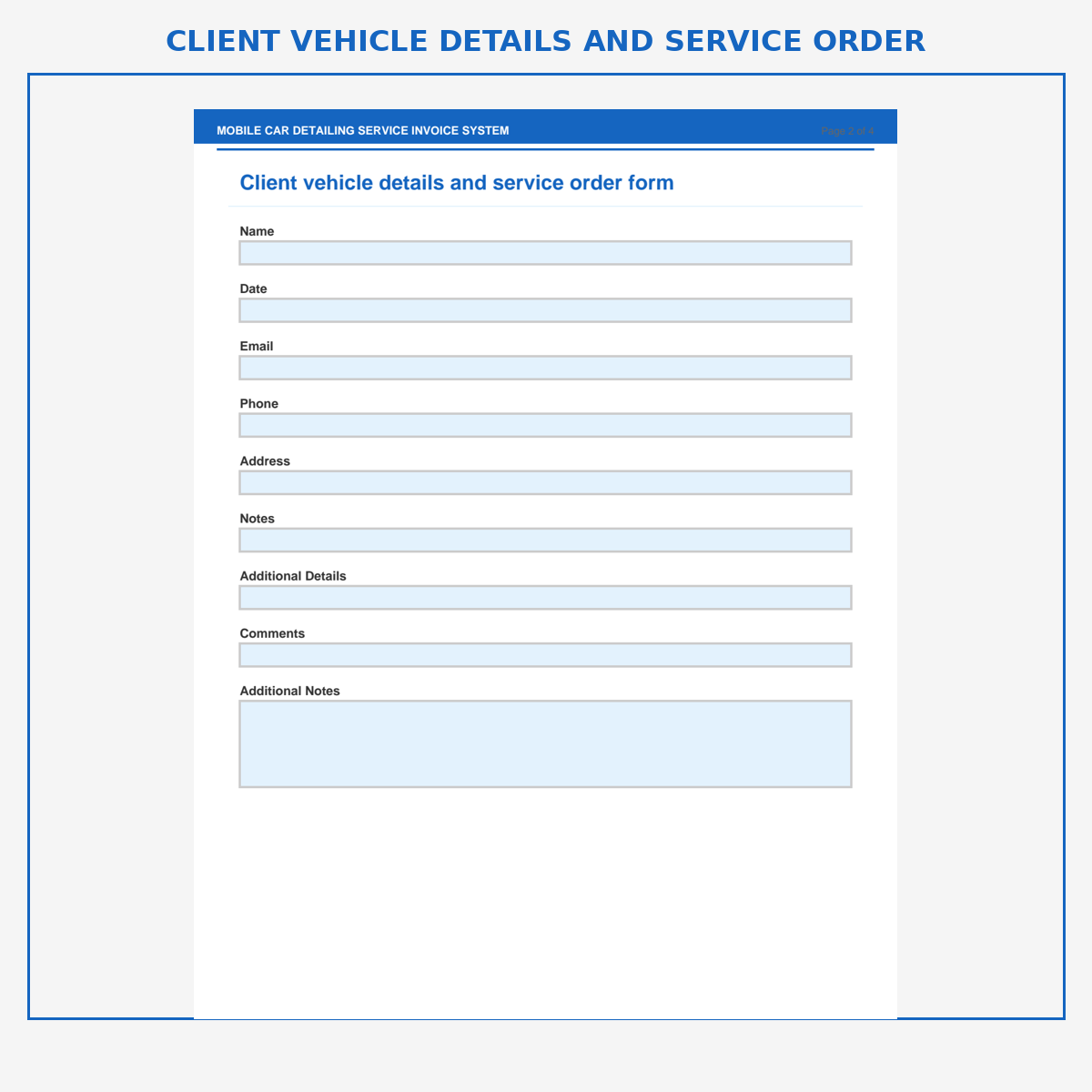Mobile Car Detailing Service Invoice System - Image 3