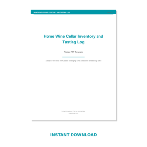 Home Wine Cellar Inventory and Tasting Log