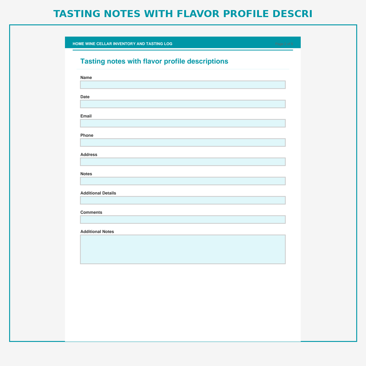 Home Wine Cellar Inventory and Tasting Log - Image 3