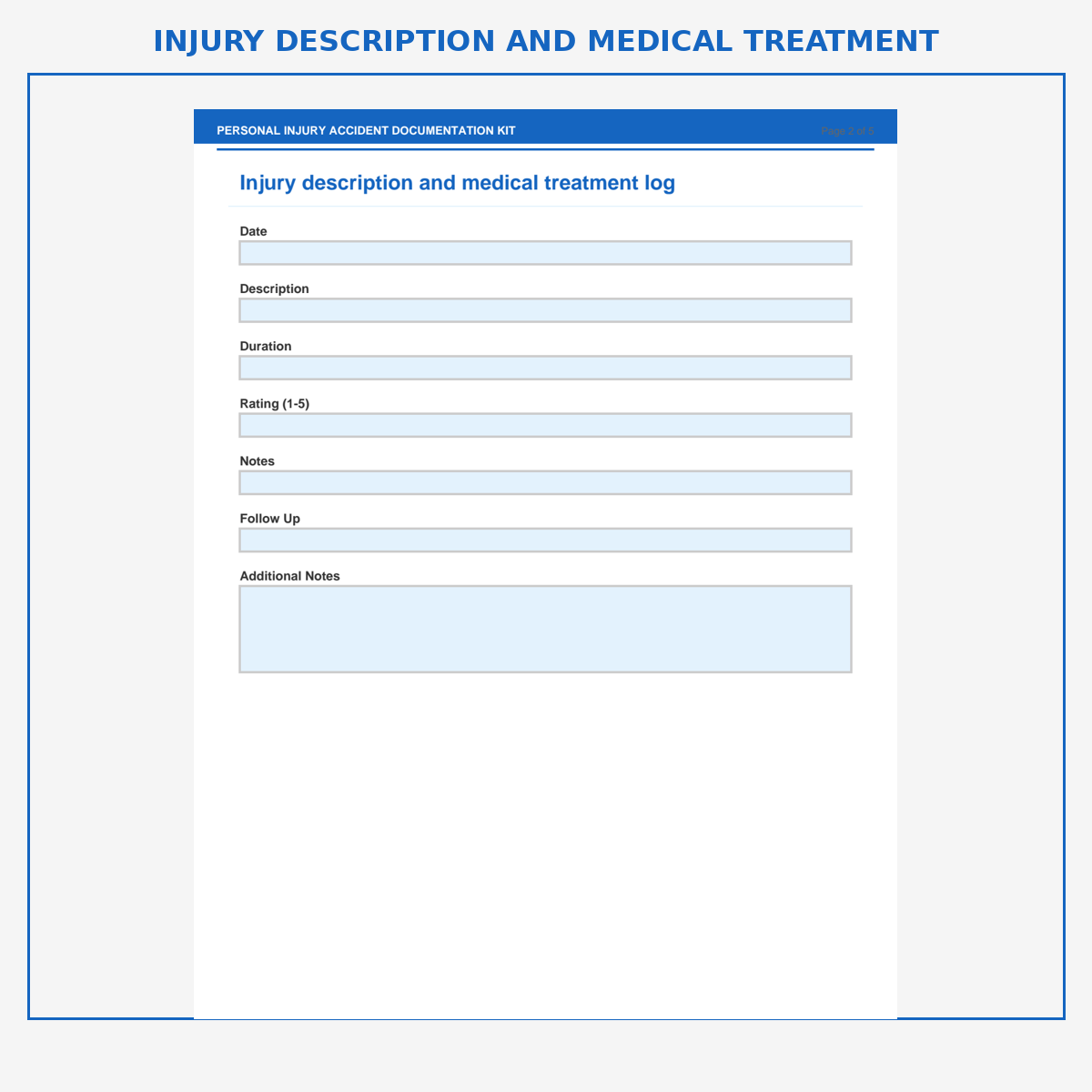 Personal Injury Accident Documentation Kit - Image 3