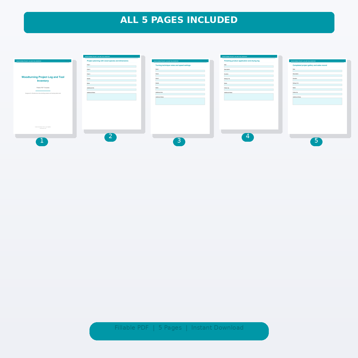 Woodturning Project Log and Tool Inventory - Image 2