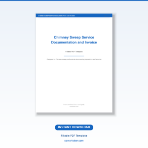 Chimney Sweep Service Documentation and Invoice