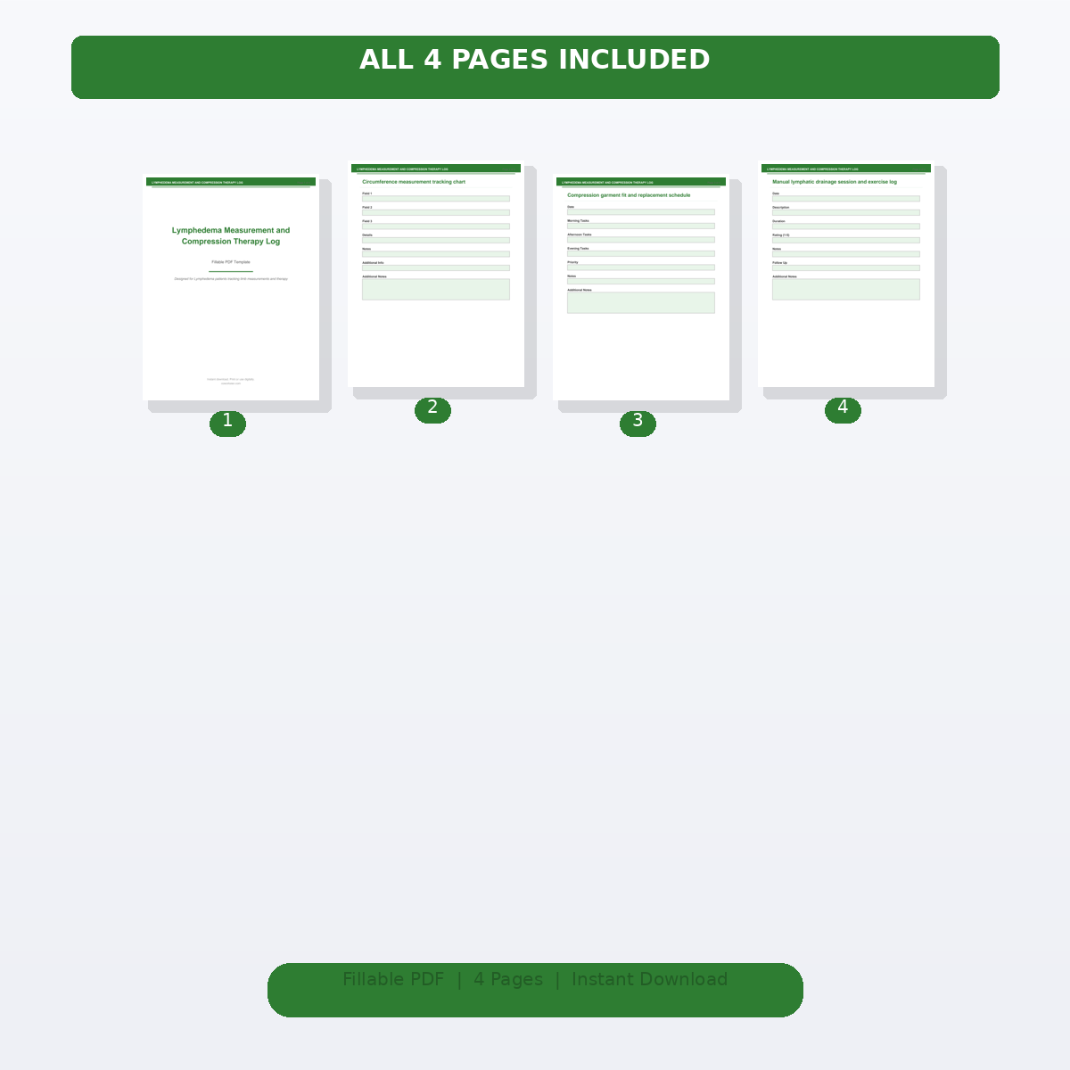 Lymphedema Measurement and Compression Therapy Log - Image 2