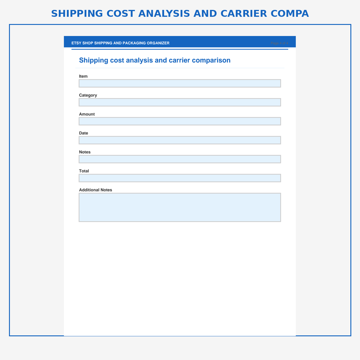 Etsy Shop Shipping and Packaging Organizer - Image 5