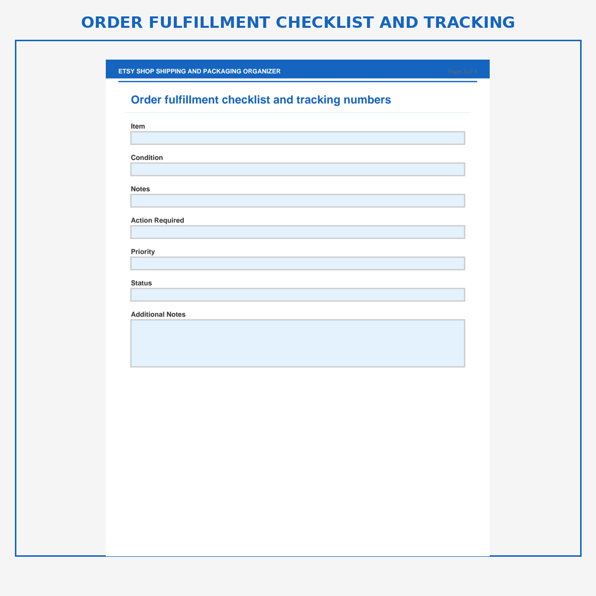 Etsy Shop Shipping and Packaging Organizer - Image 3