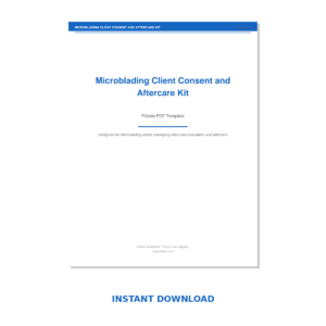 Microblading Client Consent and Aftercare Kit