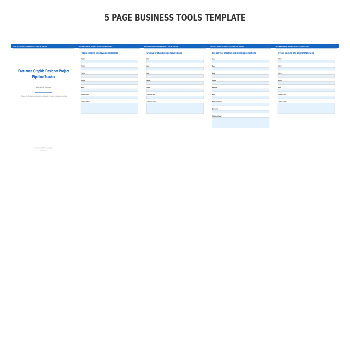 Freelance Graphic Designer Project Pipeline Tracker