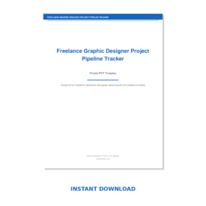 Freelance Graphic Designer Project Pipeline Tracker