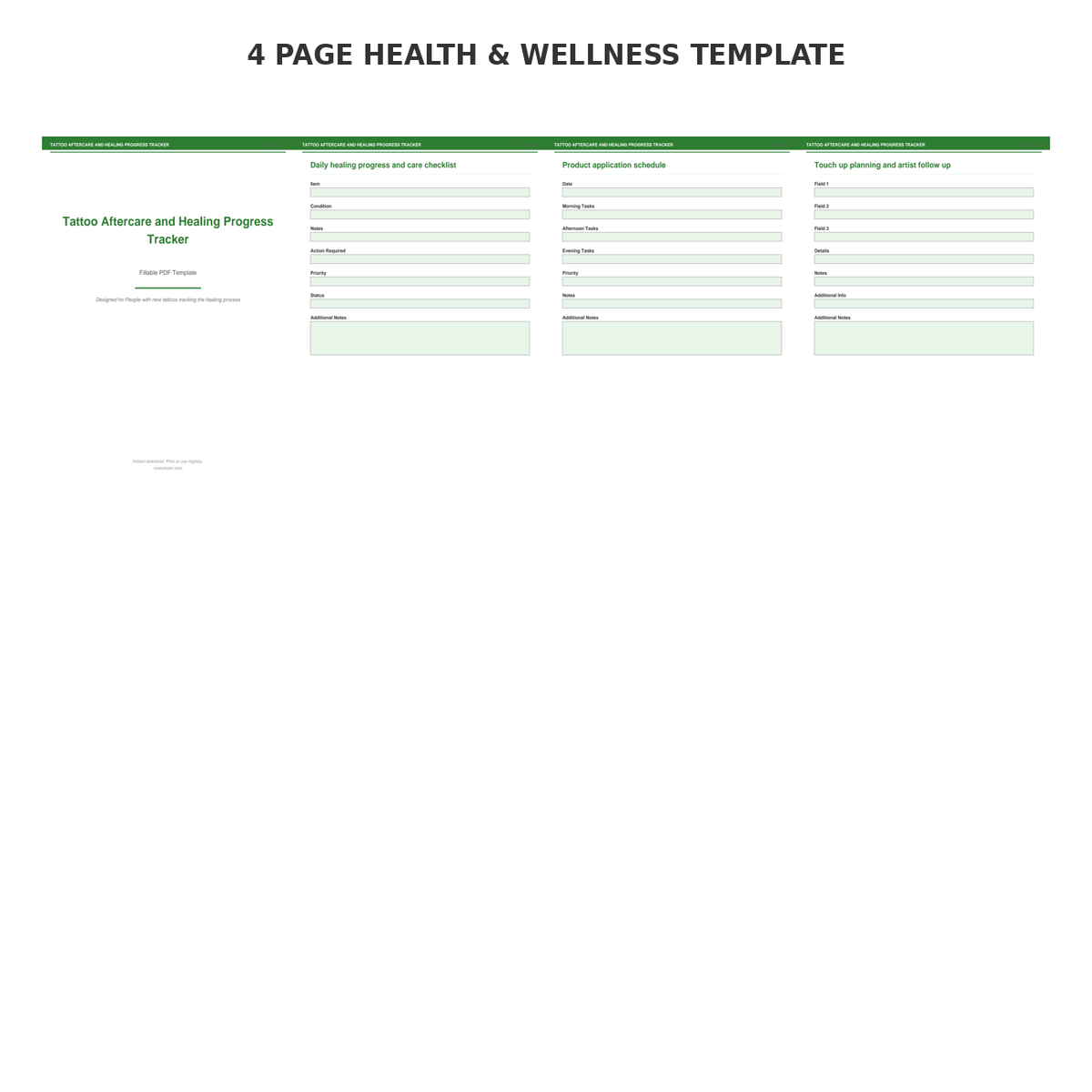 Tattoo Aftercare and Healing Progress Tracker
