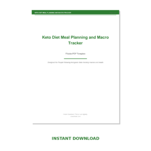 Keto Diet Meal Planning and Macro Tracker