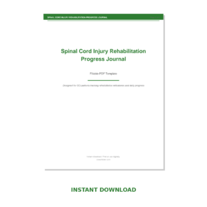 Spinal Cord Injury Rehabilitation Progress Journal