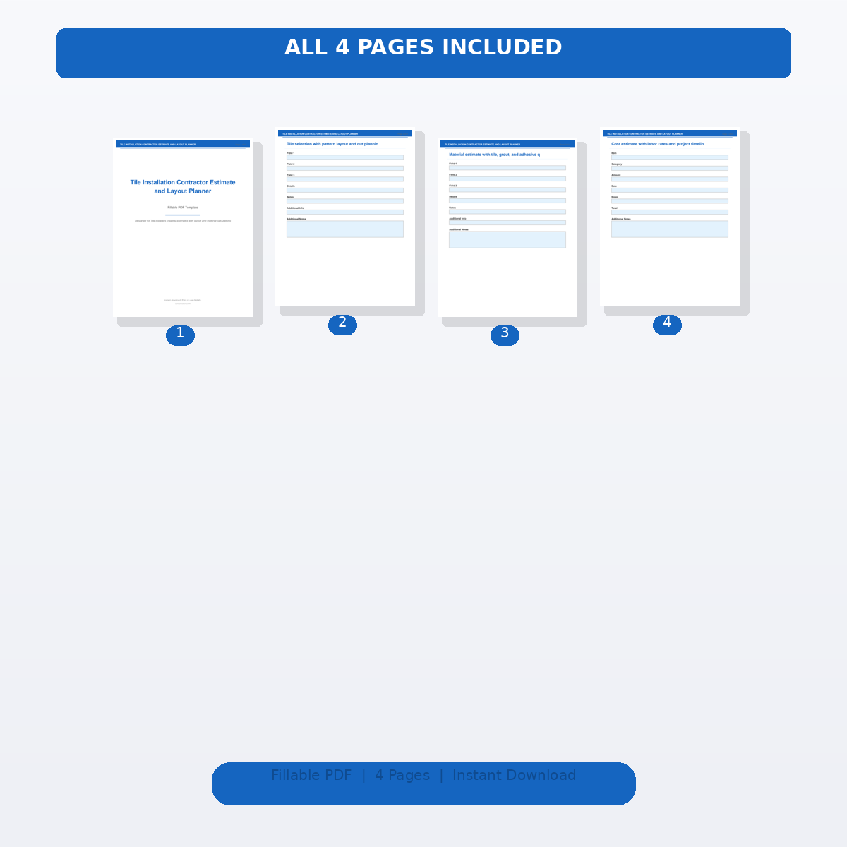 Tile Installation Contractor Estimate and Layout Planner - Image 2
