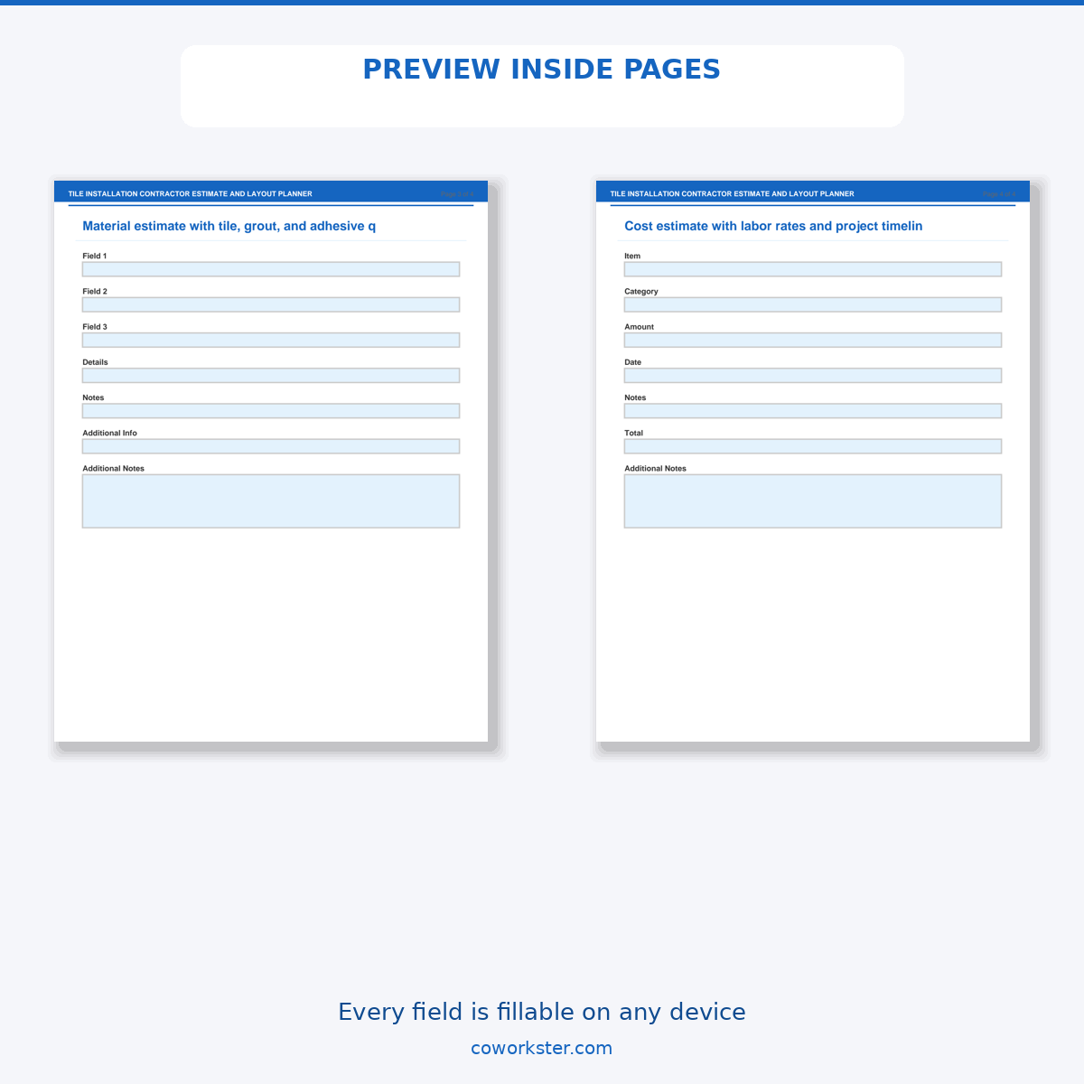 Tile Installation Contractor Estimate and Layout Planner - Image 6